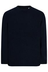JACK & JONES Big & Tall Sky Captain Blue Crew Neck Knit Jumper | BadRhino 1