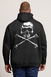 BadRhino Big & Tall Black Skull Graphic Hoodie | BadRhino 3