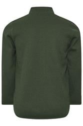 BadRhino Big & Tall Green Full Zip Textured Sweatshirt | BadRhino 7