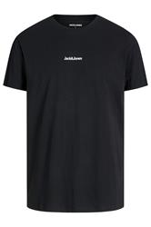 JACK & JONES Big & Tall Black Crew Neck Graphic T-Shirt 1