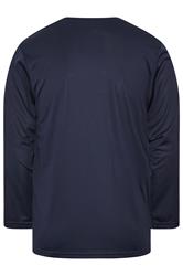 IronRhino Big & Tall Navy Blue Performance Long Sleeve T-Shirt | BadRhino 2