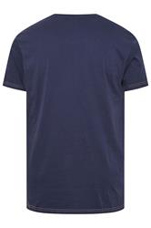 KAM Big & Tall Stone Beige Vintage Denim Graphic Print T-Shirt | BadRhino 4