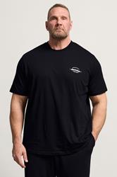 JACK & JONES Big & Tall Black T-Shirt & Shorts Set | BadRhino 1