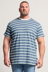 BadRhino Big & Tall Blue Extra Long Stripe T-Shirt | BadRhino 3