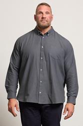 BadRhino Big & Tall Grey Long Sleeve Slub Shirt | BadRhino 1
