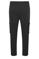 STUDIO A Big & Tall Black Cargo Joggers | BadRhino 3
