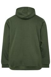BadRhino Big & Tall Dark Green Borg Lined Zip Through Hoodie | BadRhino 7