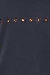 JACK & JONES Big & Tall Dark Navy Blue Slogan T-Shirt | BadRhino 5