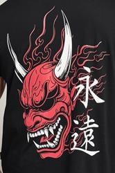 BadRhino Big & Tall Black Extra Long Japanese Graphic T-Shirt | BadRhino 5