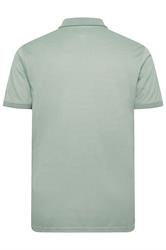 BadRhino Big & Tall Green Textured Polo Shirt | BadRhino 7
