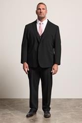 D555 Big & Tall Black Suit Jacket | BadRhino 1