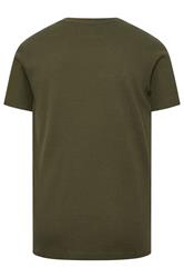 BadRhino Big & Tall Khaki Green Military Waffle Texture T-Shirt | BadRhino 8