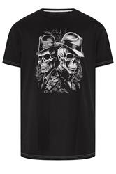 KAM Big & Tall Black Gentleman Skull T-Shirt | BadRhino 2