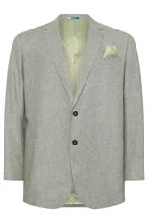 BadRhino Tailoring Big & Tall Green Linen Blazer