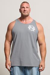 BadRhino Big & Tall Blue Koi Carp Graphic Vest Top | BadRhino 1