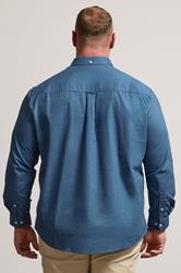 BadRhino Big & Tall Blue Geometric Print Party Shirt | BadRhino 3