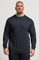 BadRhino Big & Tall Navy Blue Crew Neck Sweatshirt | BadRhino 1