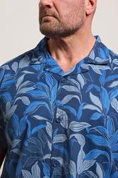 BadRhino Big & Tall Navy Blue Leaf Printed Shirt | BadRhino 4