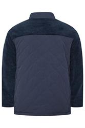 D555 Big & Tall Navy Blue Quilted Sherpa Fleece | BadRhino 2