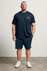 JACK & JONES Big & Tall Navy Blue T-Shirt & Shorts Set | BadRhino 3