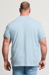 BadRhino Big & Tall Light Blue Flower Pocket T-Shirt | BadRhino 2