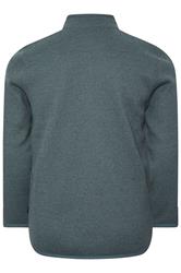 BadRhino Big & Tall Stormy Blue Full Zip Textured Sweatshirt | BadRhino 6