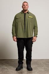 BadRhino Big & Tall Khaki Green Military Ripstop Shirt | BadRhino 2