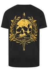 BadRhino Big & Tall Black Skull Emblem Graphic T-Shirt | BadRhino 7