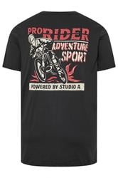 STUDIO A Big & Tall Grey Pro Rider Graphic T-Shirt | BadRhino 2