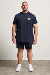 BadRhino Big & Tall Navy Blue Extra Long England Crest T-Shirt | BadRhino 1