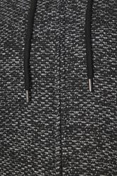 D555 Big & Tall Black Knitted Sherpa Lined Hoodie | BadRhino 3