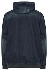 BadRhino Big & Tall Blue Denim Hooded Zip Through Jacket | badRhino 3