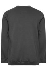 BadRhino Big & Tall Ebony Grey Skull & Snake Graphic Sweatshirt | BadRhino 2