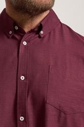 BadRhino Big & Tall Burgundy Red Long Sleeve Slub Shirt | BadRhino 4
