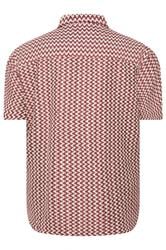 JACK & JONES Big & Tall Cabernet Red Crochet Shirt | BadRhino 4