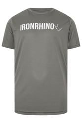 IronRhino Big & Tall Grey Branded Performance T-Shirt | BadRhino 1