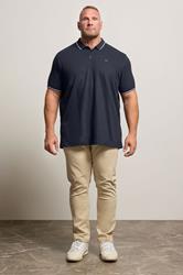 BadRhino Big & Tall 2 PACK Black and Navy Blue Tipped Polo | BadRhino 3