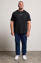 JACK & JONES Big & Tall Black Crew Neck Graphic T-Shirt 2