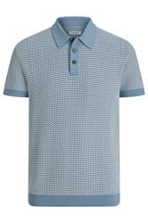 JACK & JONES Big & Tall Blue Knitted Polo Shirt