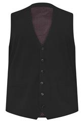 D555 Big & Tall Black Suit Waistcoat