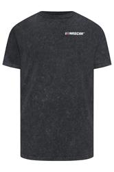 BadRhino Big & Tall Black Acid Wash Nascar Graphic T-Shirt