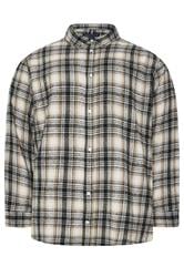BadRhino Big & Tall Black & Tan Brown Brushed Checked Shirt | BadRhino 2