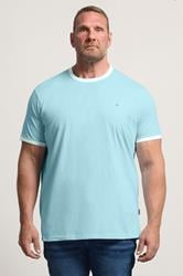 BadRhino Big & Tall Light Blue Ringer T-Shirt | BadRhino 3