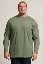 BadRhino Big & Tall Sage Green Extra Long Core Long Sleeve T-Shirt | BadRhino 1