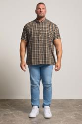 BadRhino Big & Tall Brown Check Shirt | BadRhino 1
