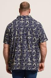 BadRhino Big & Tall Navy Blue Country Print Shirt | BadRhino 2