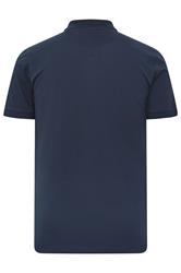 BadRhino Big & Tall Navy Blue & Red Contrast Polo Shirt | BadRhino 6