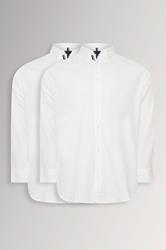 BadRhino Big & Tall 2 PACK White Long Sleeve Poplin Shirts | BadRhino 3