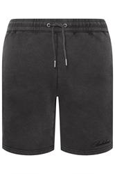 BadRhino Big & Tall Black Sun Bleached Jogger Shorts | BadRhino 1