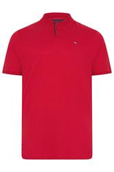 BadRhino Big & Tall Contrast Red Polo Shirt